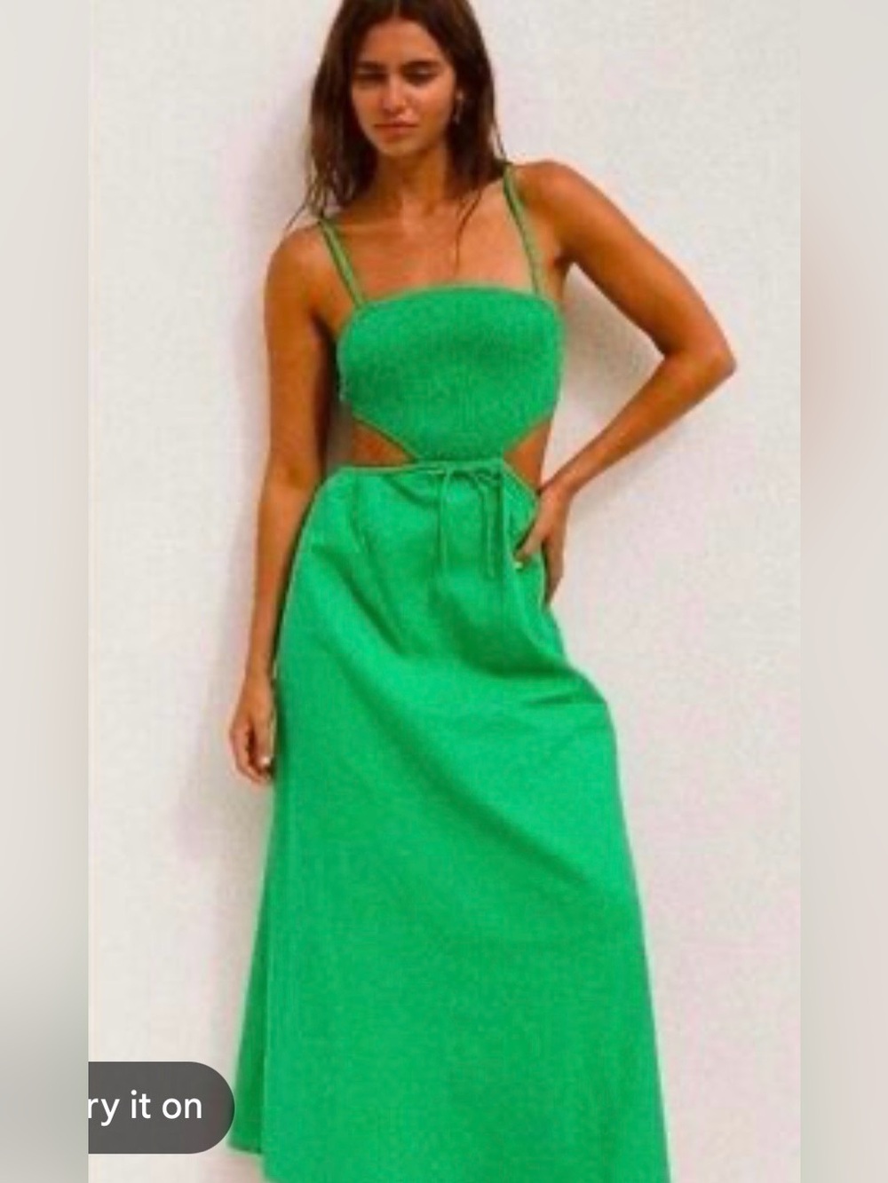 Sabo Skirt Emerald Green Cutout Maxi Dress